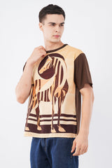 Brown & Beige DTG Printed Organic Flex T-Shirt – Sustainable Everyday Wear - KakahuBrown & Beige DTG Printed Organic Flex T-Shirt – Sustainable Everyday WearKakahuKakahu