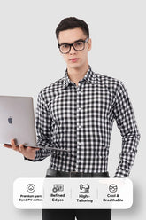 Classic Black & White Check Shirt – Timeless Casual Wear - KakahuClassic Black & White Check Shirt – Timeless Casual WearKakahuKakahu