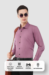 Dusty Rose Giza Satin Cotton Shirt – Luxury Formal Wear - KakahuDusty Rose Giza Satin Cotton Shirt – Luxury Formal WearKakahuKakahu