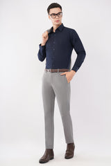 Navy Blue Giza Cotton Shirt – Premium Comfort & Style - KakahuNavy Blue Giza Cotton Shirt – Premium Comfort & StyleKakahuKakahu