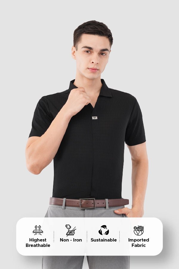 Onyx Black Signature Polo – Highest Breathable T-Shirt - KakahuOnyx Black Signature Polo – Highest Breathable T-ShirtKakahuKakahu