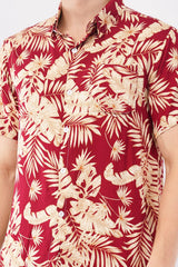 Red Tropical Palm Print Co - Ord Set – Stylish Vacation Wear - KakahuRed Tropical Palm Print Co - Ord Set – Stylish Vacation WearKakahuKakahu