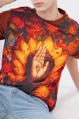 Sacred Bloom DTG Printed Organic Flex T-Shirt – Premium Comfort - KakahuSacred Bloom DTG Printed Organic Flex T-Shirt – Premium ComfortKakahuKakahu