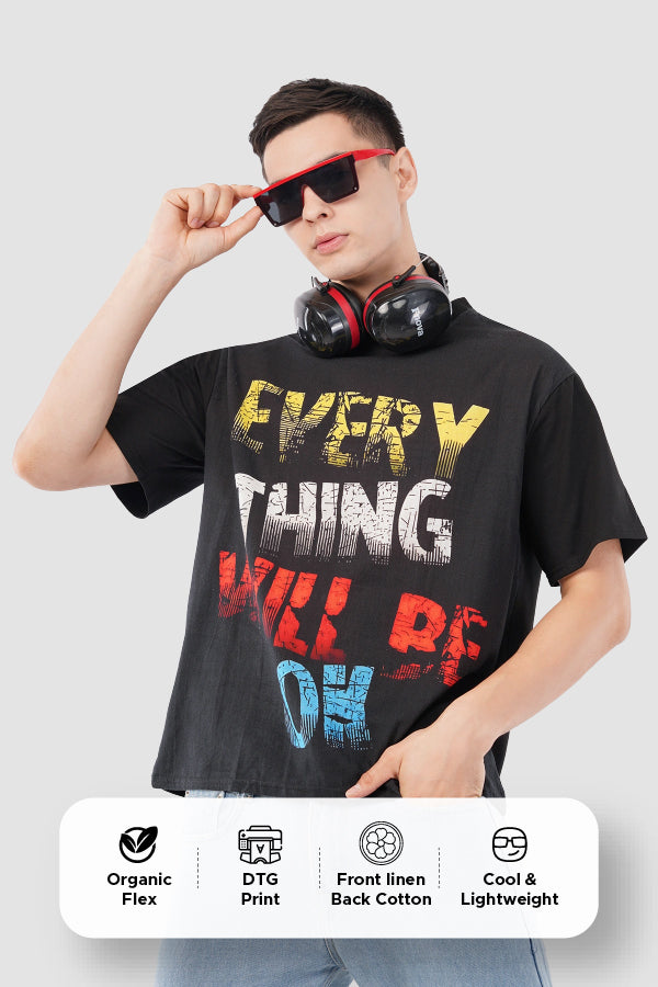 The Optimist Printed T-Shirt – Front Linen & Back Cotton