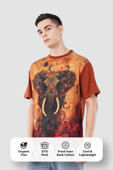 The Eternal Strength Printed T-Shirt – Front Linen & Back Cotton