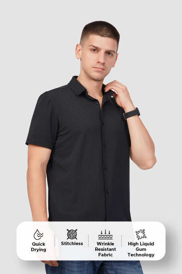 Black Stitchless Shirt – Seamless Men’s Wear