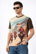 Soul Riders Printed T-Shirt – Front Linen & Back Cotton