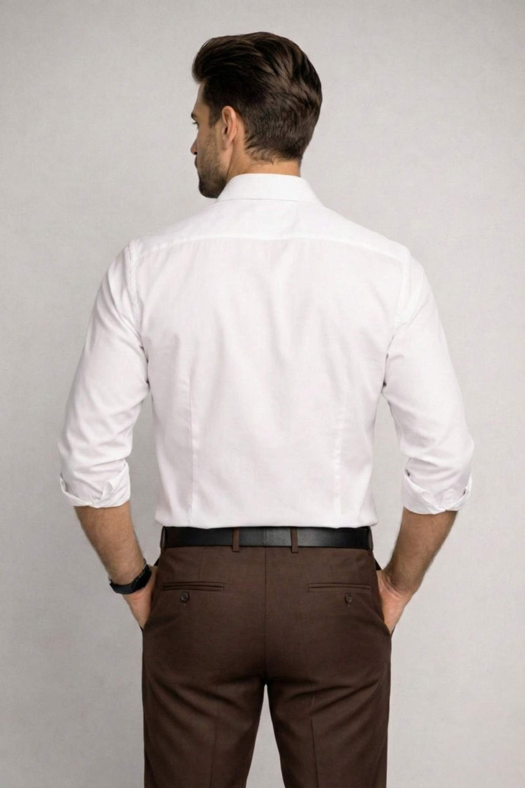 Crisp White Giza Cotton Shirt – Premium Formal Wear