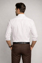 Crisp White Giza Cotton Shirt – Premium Formal Wear
