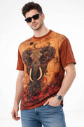 The Eternal Strength Printed T-Shirt – Front Linen & Back Cotton