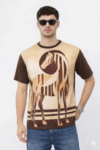 Wild Harmony Printed T-Shirt – Front Linen & Back Cotton