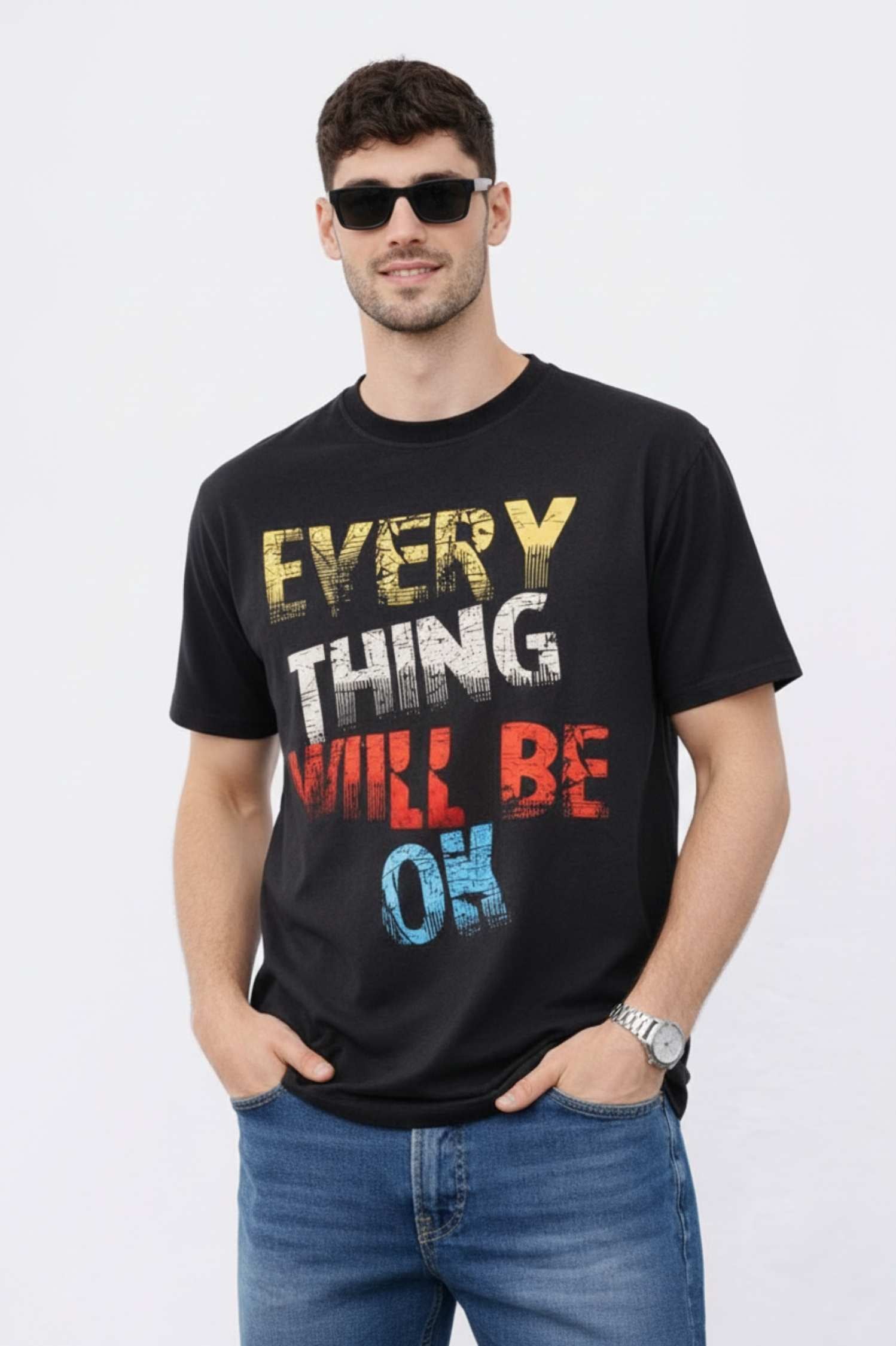 The Optimist Printed T-Shirt – Front Linen & Back Cotton