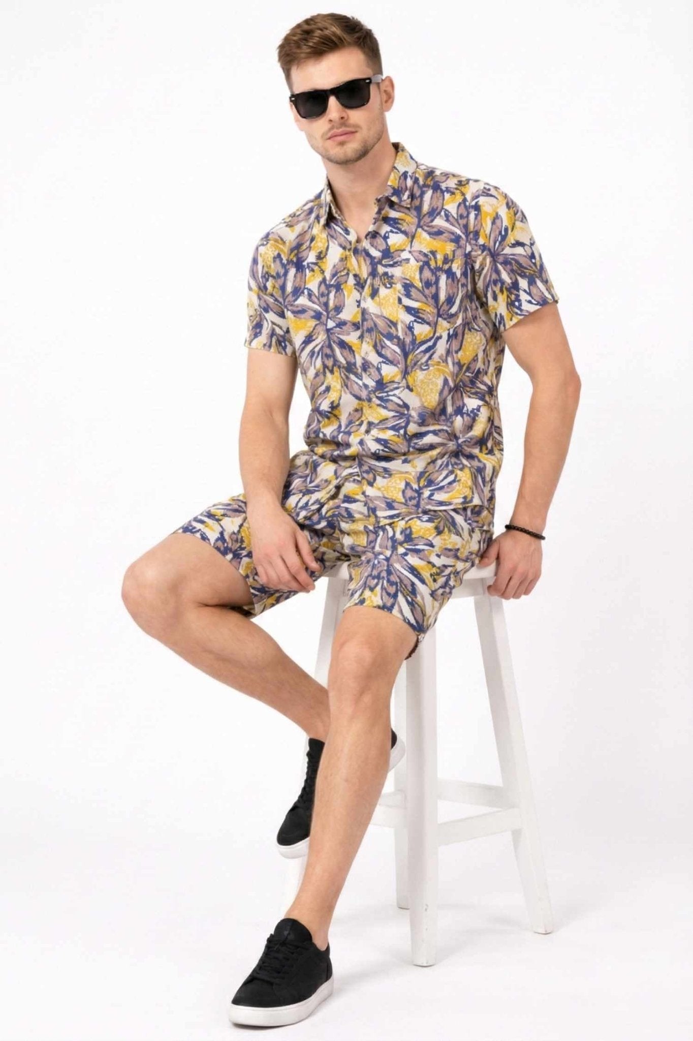 Abstract Tropical Co - Ord Set – Modern Printed Vacation Wear - KakahuAbstract Tropical Co - Ord Set – Modern Printed Vacation WearKakahuKakahu