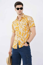 Amber Tropical Print Casual Shirt – Vibrant Resort Wear - KakahuAmber Tropical Print Casual Shirt – Vibrant Resort WearKakahuKakahu