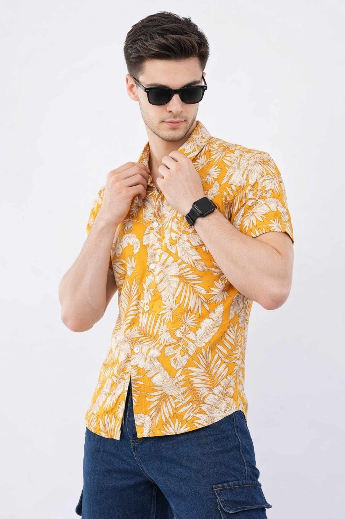 Amber Tropical Print Casual Shirt – Vibrant Resort Wear - KakahuAmber Tropical Print Casual Shirt – Vibrant Resort WearKakahuKakahu