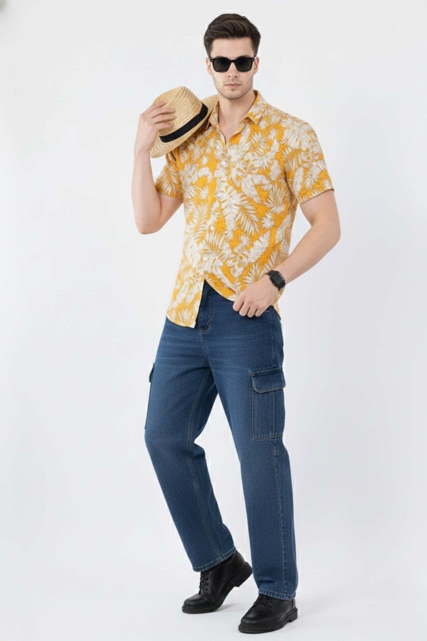 Amber Tropical Print Casual Shirt – Vibrant Resort Wear - KakahuAmber Tropical Print Casual Shirt – Vibrant Resort WearKakahuKakahu