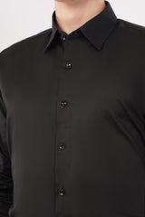 Black Giza Satin Cotton Shirt – Premium Luxury Wear - KakahuBlack Giza Satin Cotton Shirt – Premium Luxury WearKakahuKakahu