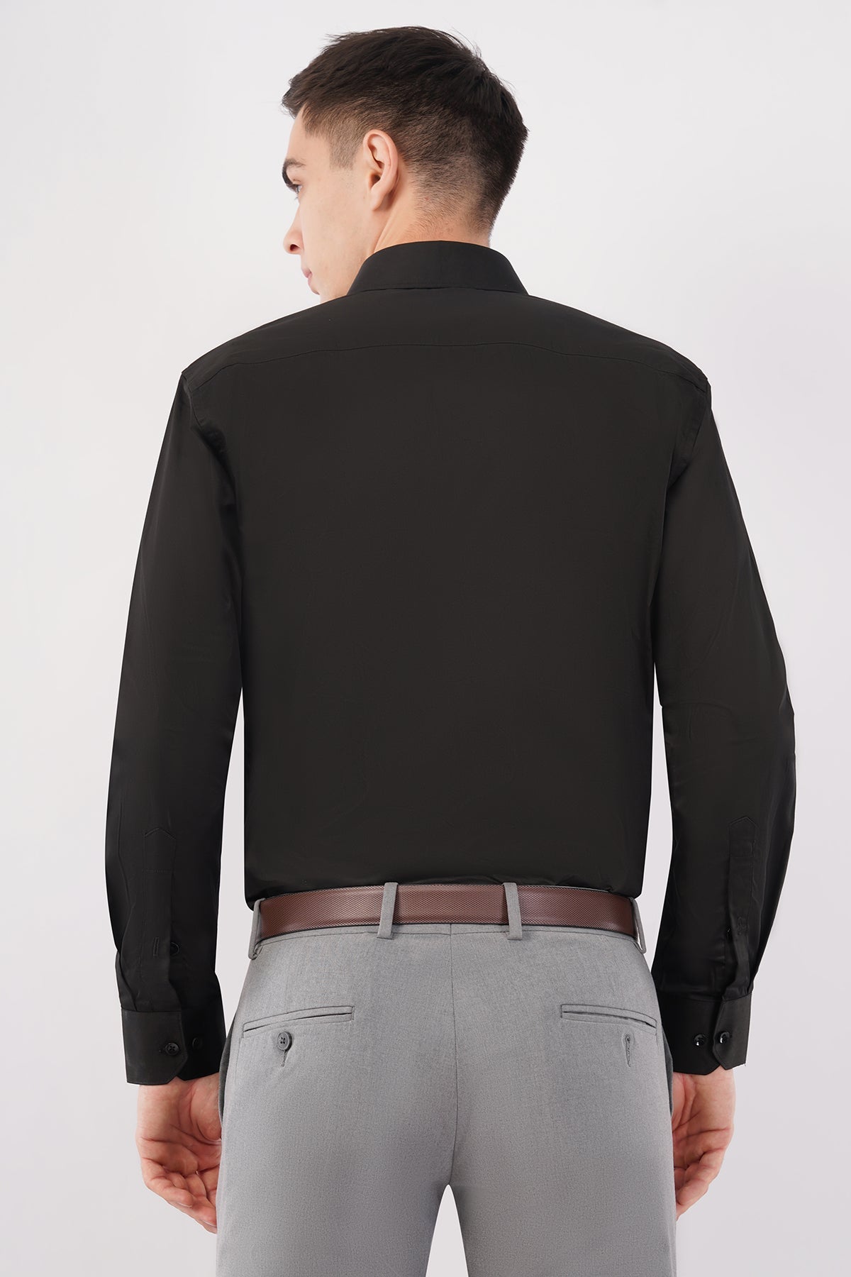 Black Giza Satin Cotton Shirt – Premium Luxury Wear - KakahuBlack Giza Satin Cotton Shirt – Premium Luxury WearKakahuKakahu