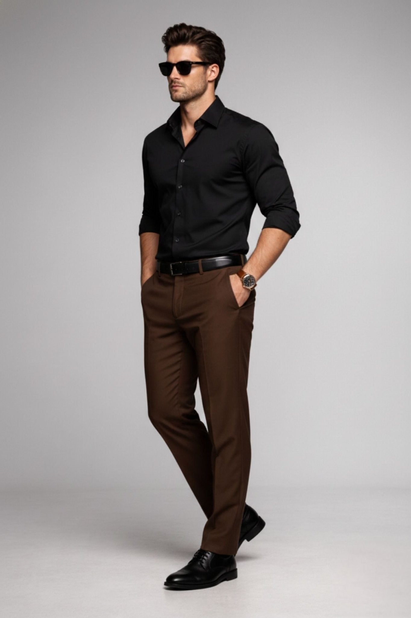 Black Giza Satin Cotton Shirt – Premium Luxury Wear - KakahuBlack Giza Satin Cotton Shirt – Premium Luxury WearKakahuKakahu