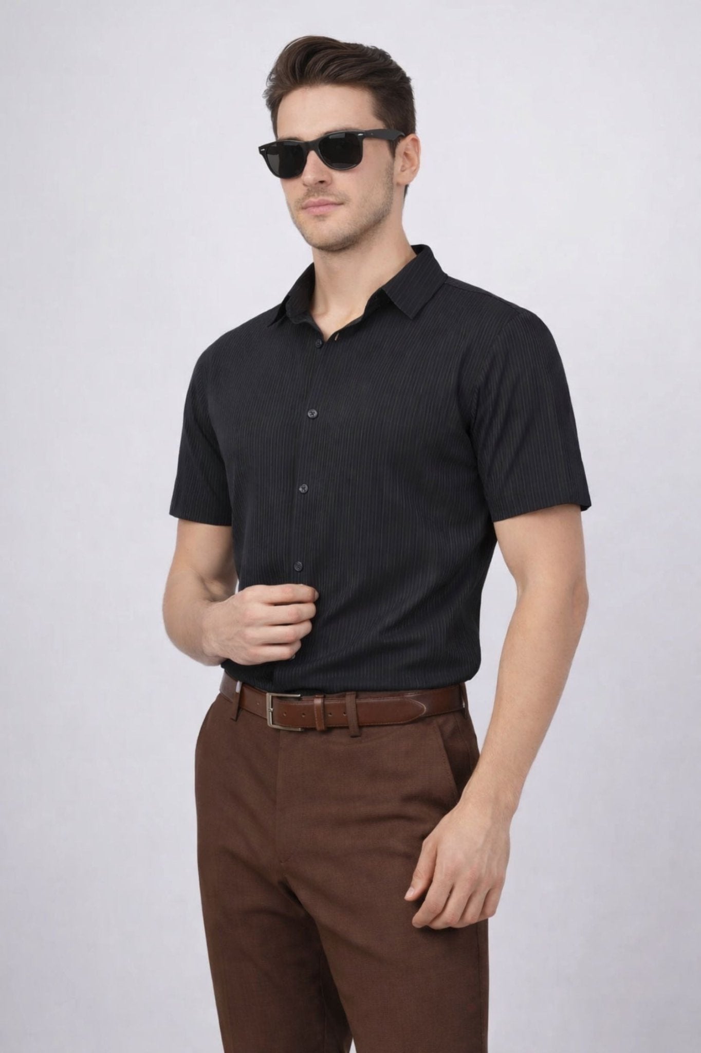 Black Stitchless Shirt – Seamless Men’s Wear - KakahuBlack Stitchless Shirt – Seamless Men’s WearKakahuKakahu