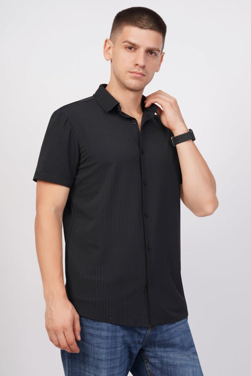 Black Stitchless Shirt – Seamless Men’s Wear