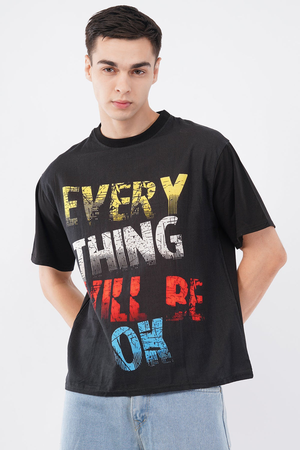 Black Typography DTG Printed Organic Flex T-Shirt – Modern Sustainable Wea - KakahuBlack Typography DTG Printed Organic Flex T-Shirt – Modern Sustainable WeaKakahuKakahu