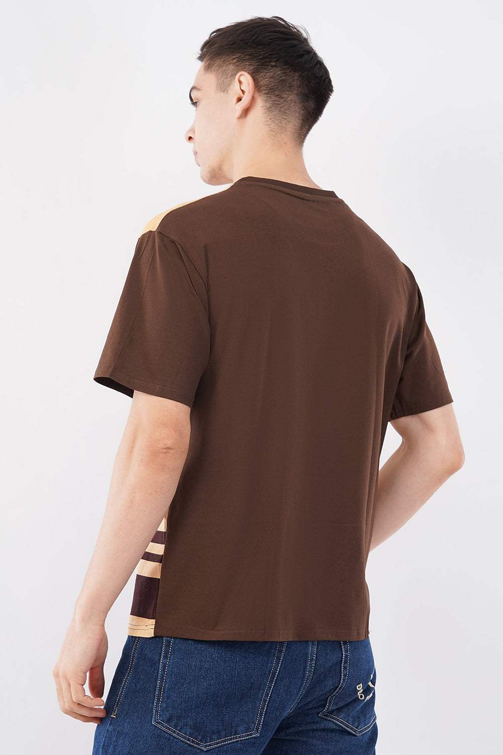 Brown & Beige DTG Printed Organic Flex T-Shirt – Sustainable Everyday Wear - KakahuBrown & Beige DTG Printed Organic Flex T-Shirt – Sustainable Everyday WearKakahuKakahu