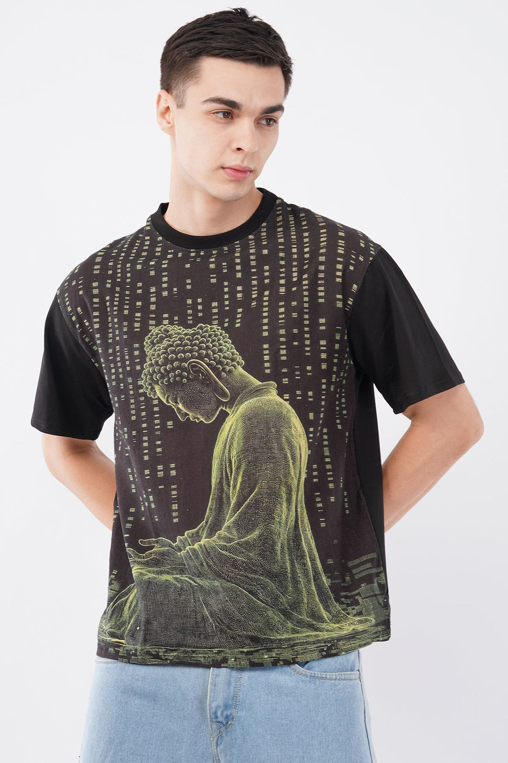 Buddha DTG Printed Organic Flex T-Shirt – Eco - Friendly Comfort - KakahuBuddha DTG Printed Organic Flex T-Shirt – Eco - Friendly ComfortKakahuKakahu