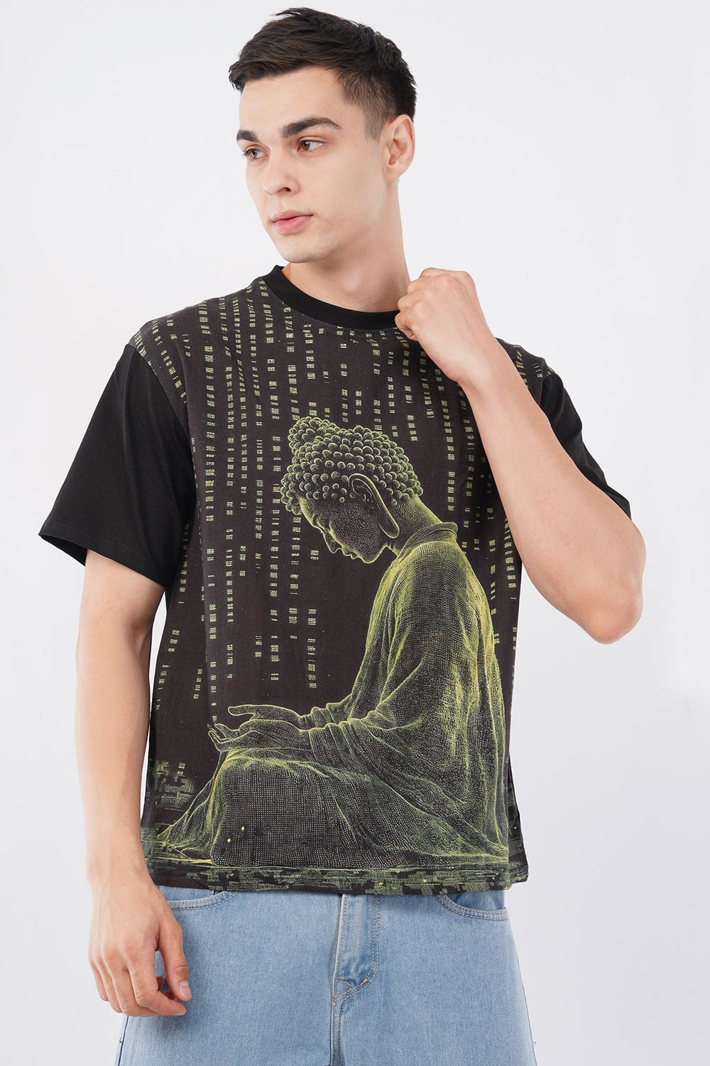 Buddha DTG Printed Organic Flex T-Shirt – Eco - Friendly Comfort - KakahuBuddha DTG Printed Organic Flex T-Shirt – Eco - Friendly ComfortKakahuKakahu