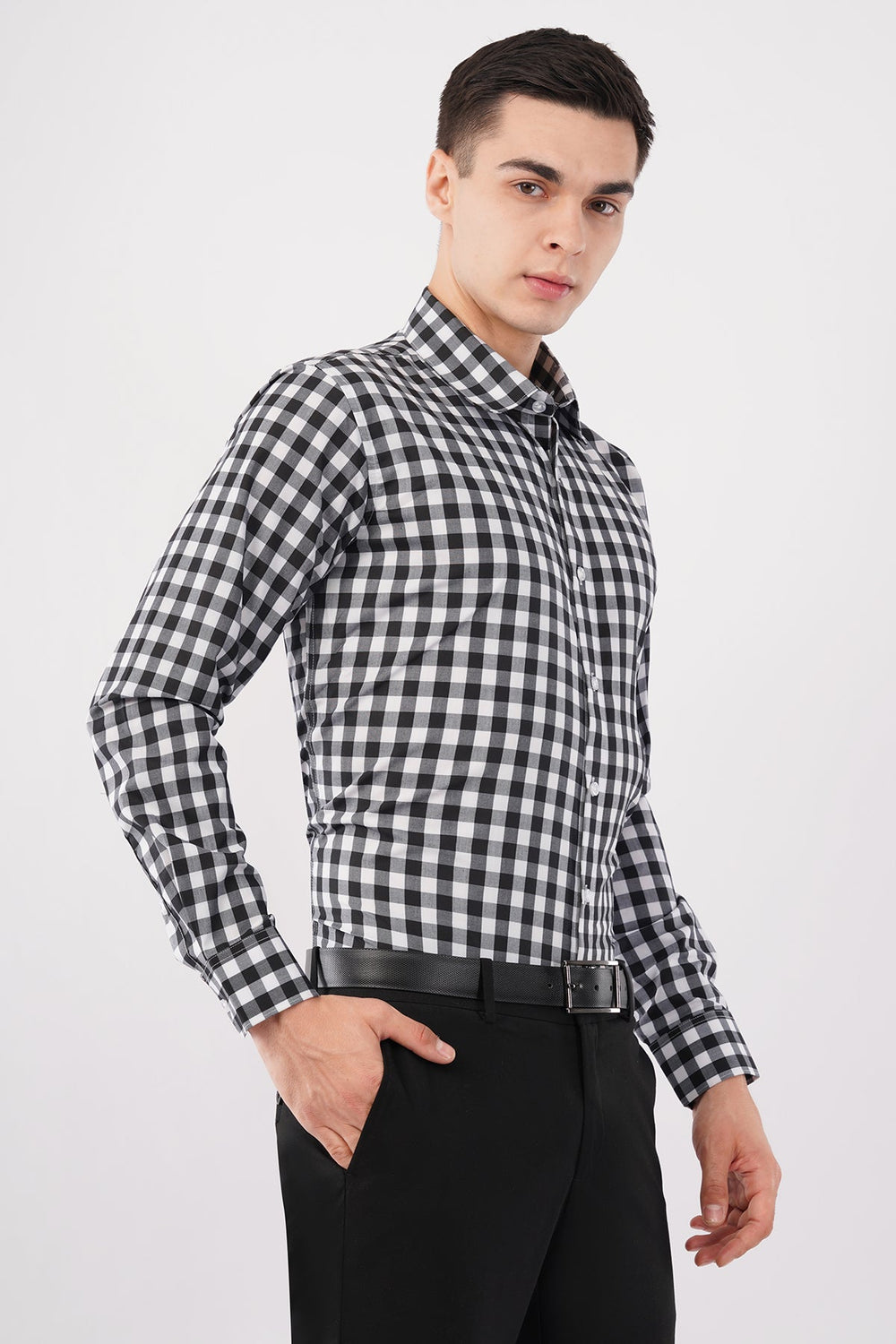 Classic Black & White Check Shirt – Timeless Casual Wear - KakahuClassic Black & White Check Shirt – Timeless Casual WearKakahuKakahu