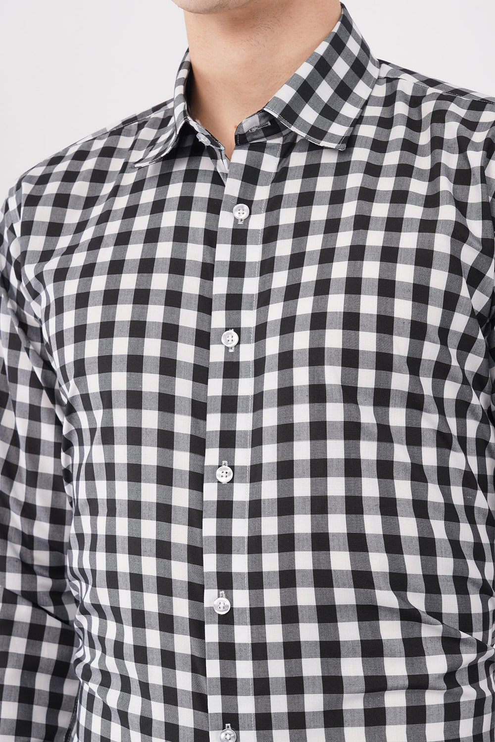 Classic Black & White Check Shirt – Timeless Casual Wear - KakahuClassic Black & White Check Shirt – Timeless Casual WearKakahuKakahu