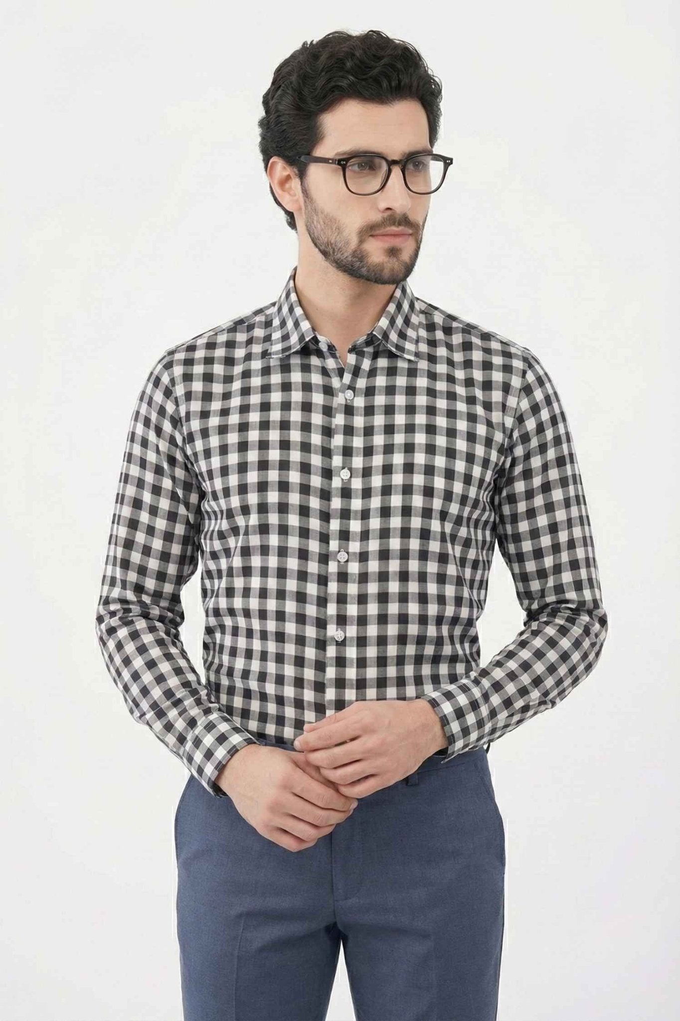 Classic Black & White Check Shirt – Timeless Casual Wear - KakahuClassic Black & White Check Shirt – Timeless Casual WearKakahuKakahu