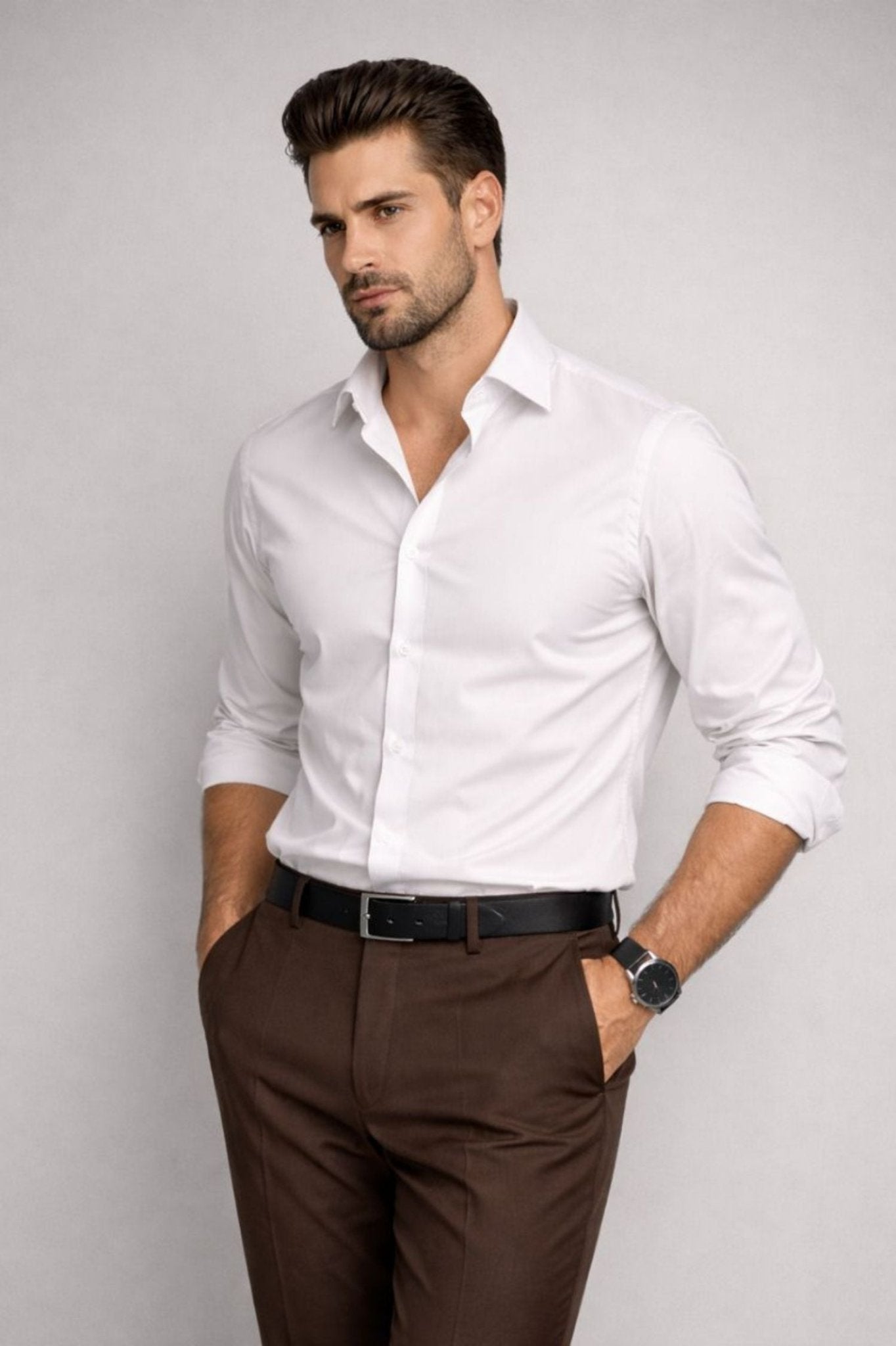 Classic White Giza Cotton Shirt – Premium Formal Wear - KakahuClassic White Giza Cotton Shirt – Premium Formal WearKakahuKakahu