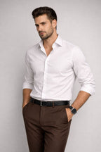 Crisp White Giza Cotton Shirt – Premium Formal Wear - KakahuCrisp White Giza Cotton Shirt – Premium Formal WearKakahuKakahu