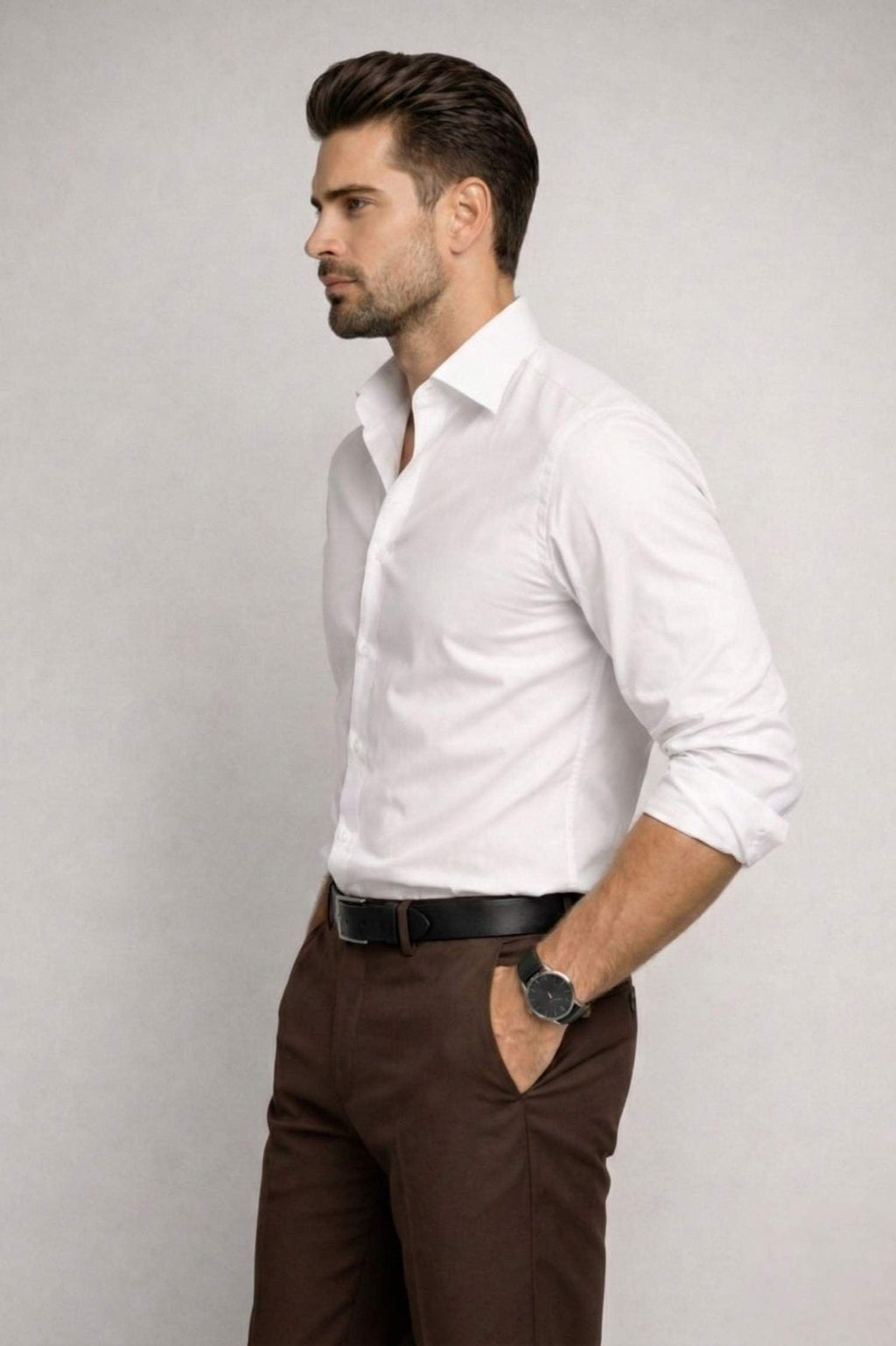 Crisp White Giza Cotton Shirt – Premium Formal Wear - KakahuCrisp White Giza Cotton Shirt – Premium Formal WearKakahuKakahu