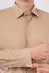 Desert Beige Giza Cotton Shirt – Premium Formal Wear - KakahuDesert Beige Giza Cotton Shirt – Premium Formal WearKakahuKakahu