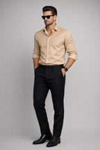 Desert Beige Giza Cotton Shirt – Premium Formal Wear - KakahuDesert Beige Giza Cotton Shirt – Premium Formal WearKakahuKakahu