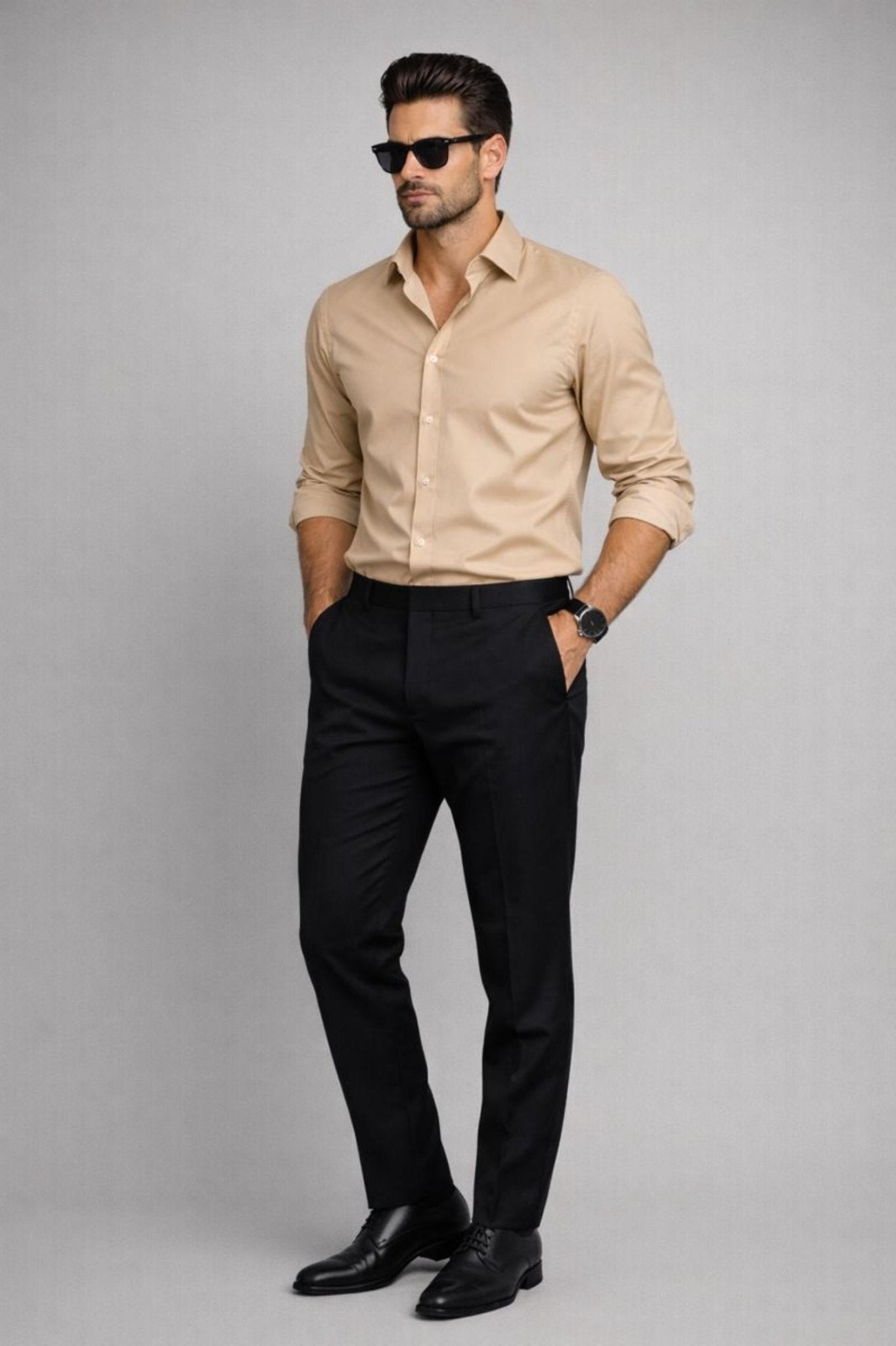 Desert Beige Giza Cotton Shirt – Premium Formal Wear - KakahuDesert Beige Giza Cotton Shirt – Premium Formal WearKakahuKakahu