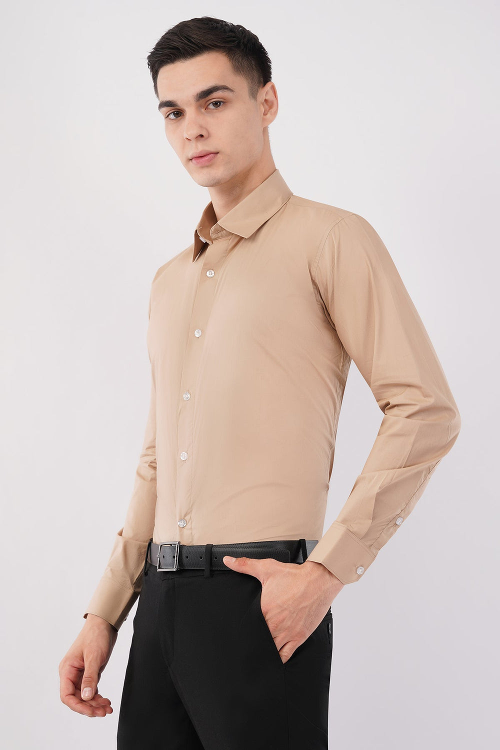 Desert Beige Giza Cotton Shirt – Premium Formal Wear - KakahuDesert Beige Giza Cotton Shirt – Premium Formal WearKakahuKakahu