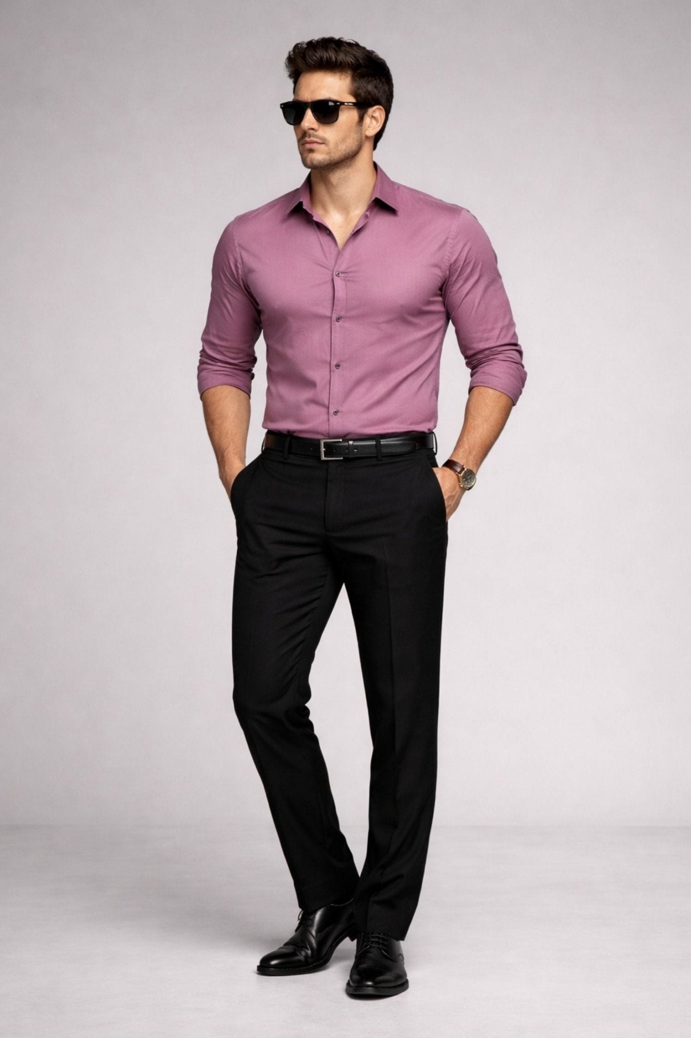 Dusty Rose Giza Satin Cotton Shirt – Luxury Formal Wear - KakahuDusty Rose Giza Satin Cotton Shirt – Luxury Formal WearKakahuKakahu