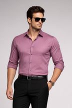 Dusty Rose Giza Satin Cotton Shirt – Luxury Formal Wear - KakahuDusty Rose Giza Satin Cotton Shirt – Luxury Formal WearKakahuKakahu