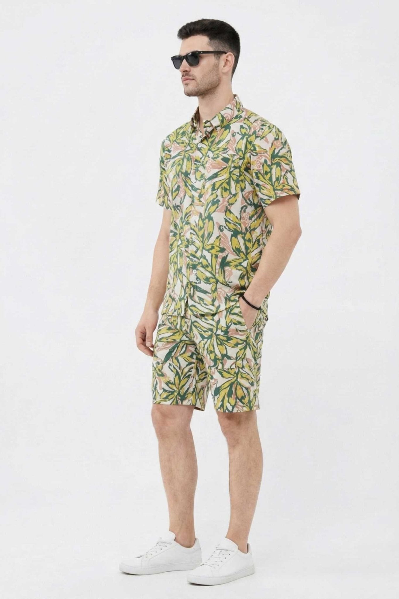 Green Floral Co - Ord Set – Stylish Printed Summer Wear - KakahuGreen Floral Co - Ord Set – Stylish Printed Summer WearKakahuKakahu