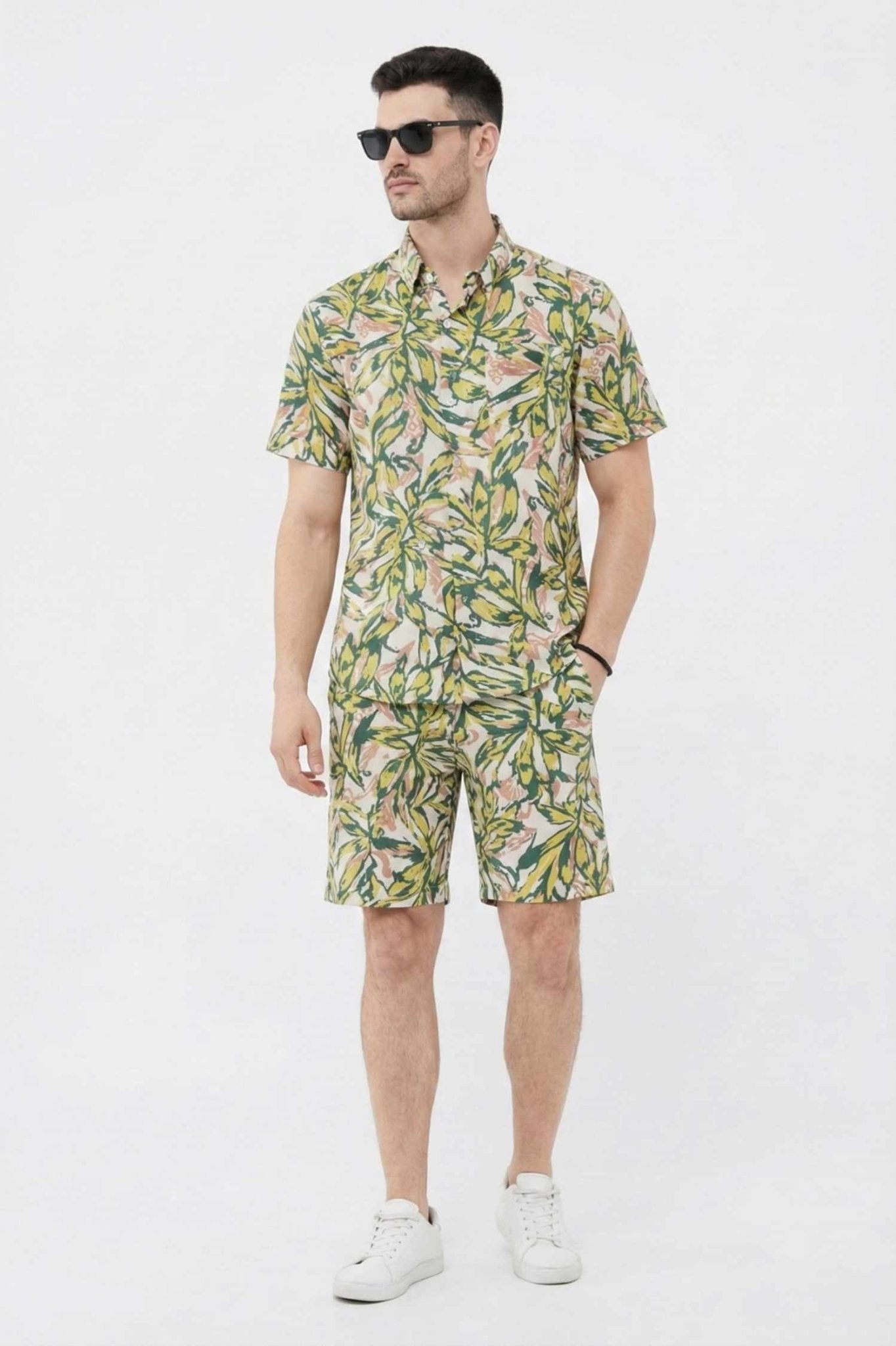Green Floral Co - Ord Set – Stylish Printed Summer Wear - KakahuGreen Floral Co - Ord Set – Stylish Printed Summer WearKakahuKakahu