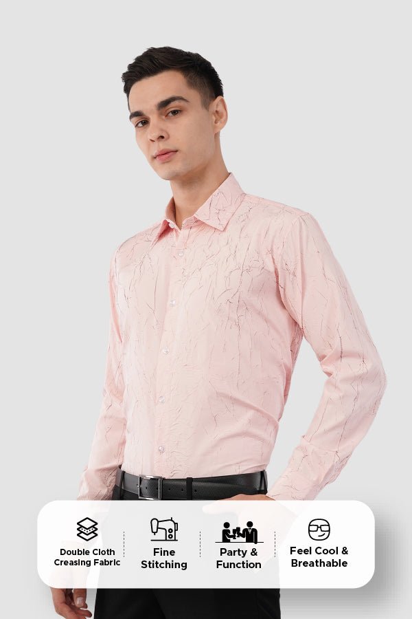 Imported Creasing Blush Pink Crinkle Shirt – Premium Textured Wear - KakahuImported Creasing Blush Pink Crinkle Shirt – Premium Textured WearKakahuKakahu