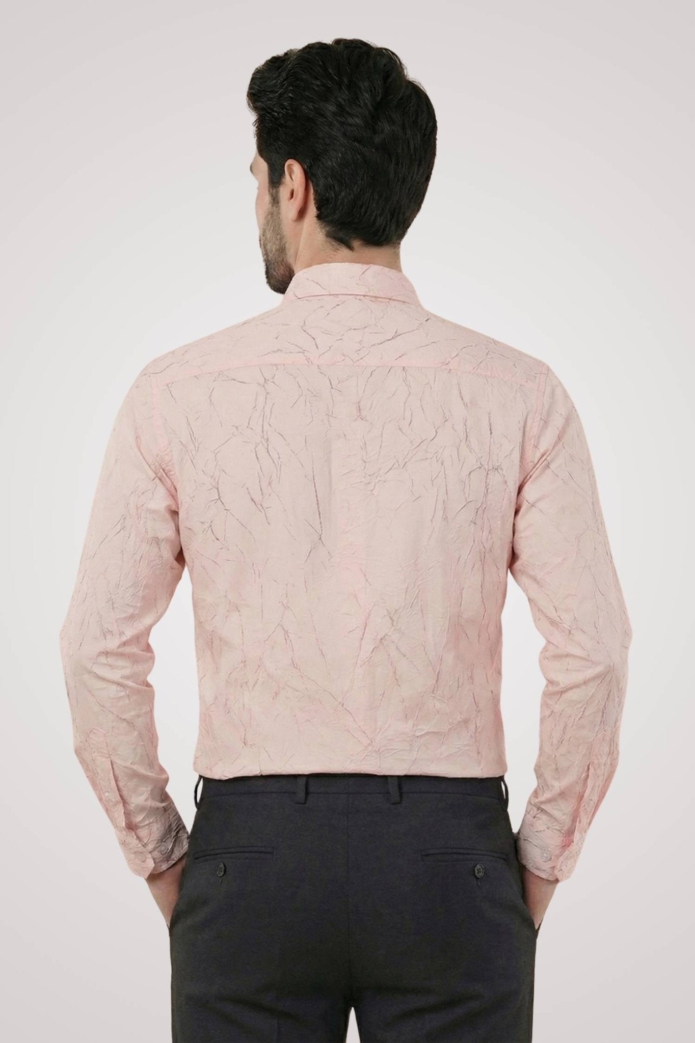 Imported Creasing Blush Pink Crinkle Shirt – Premium Textured Wear - KakahuImported Creasing Blush Pink Crinkle Shirt – Premium Textured WearKakahuKakahu
