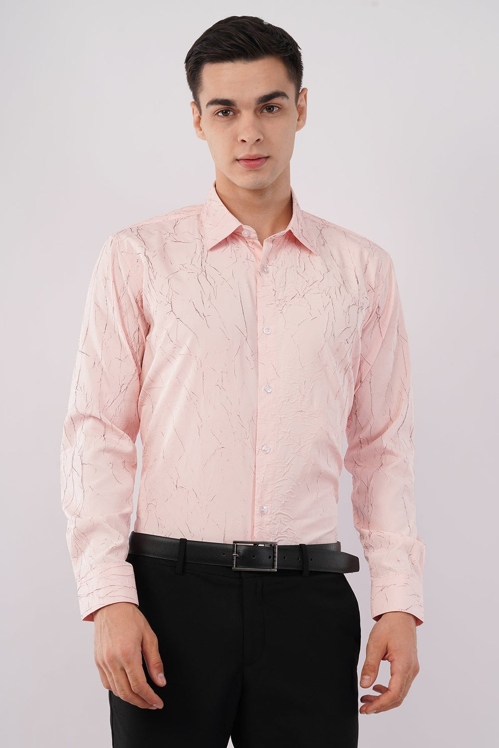 Imported Creasing Blush Pink Crinkle Shirt – Premium Textured Wear - KakahuImported Creasing Blush Pink Crinkle Shirt – Premium Textured WearKakahuKakahu