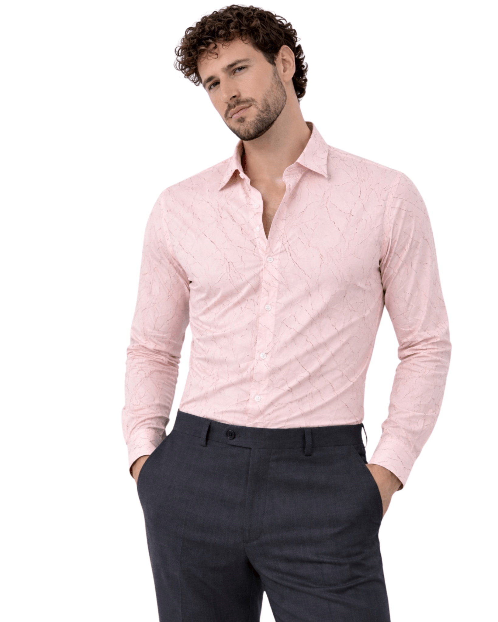 Imported Creasing Blush Pink Crinkle Shirt – Premium Textured Wear - KakahuImported Creasing Blush Pink Crinkle Shirt – Premium Textured WearKakahuKakahu