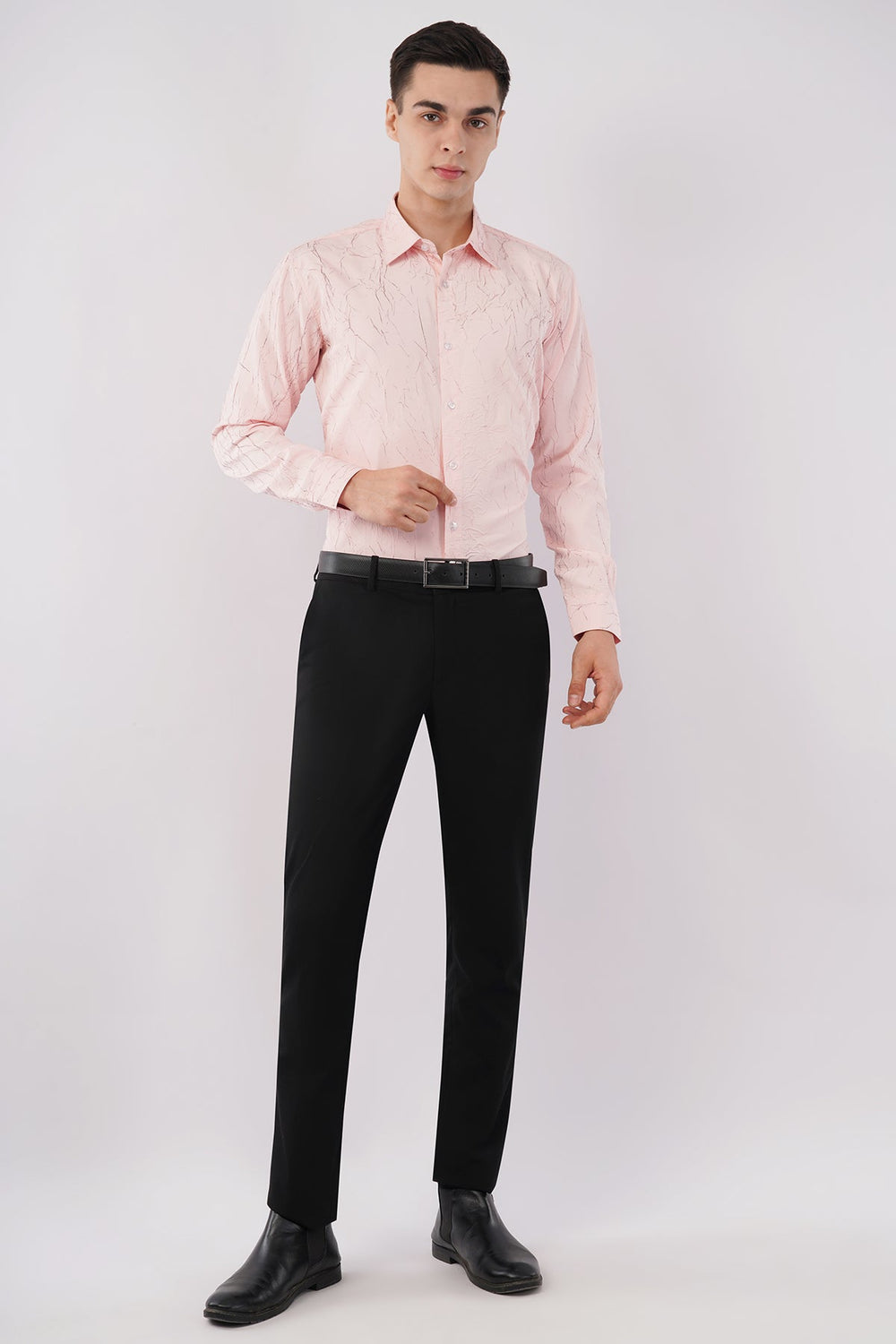 Imported Creasing Blush Pink Crinkle Shirt – Premium Textured Wear - KakahuImported Creasing Blush Pink Crinkle Shirt – Premium Textured WearKakahuKakahu