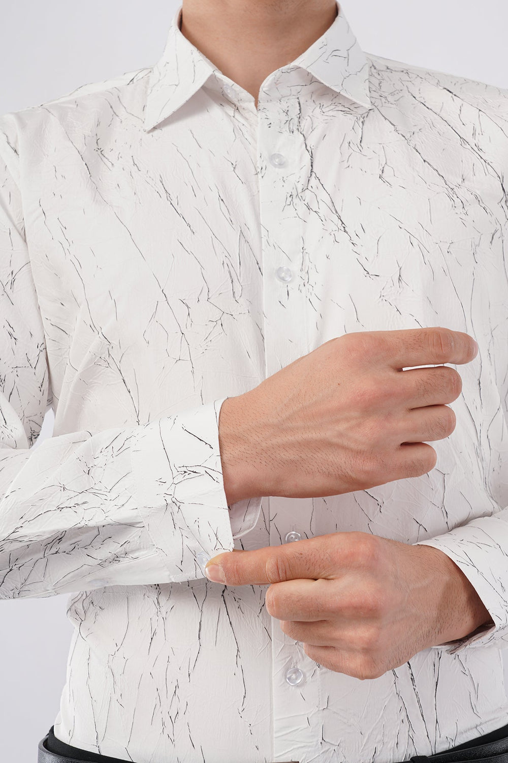 Imported Creasing Ivory White Crackle Shirt – Premium Statement Wear - KakahuImported Creasing Ivory White Crackle Shirt – Premium Statement WearKakahuKakahu