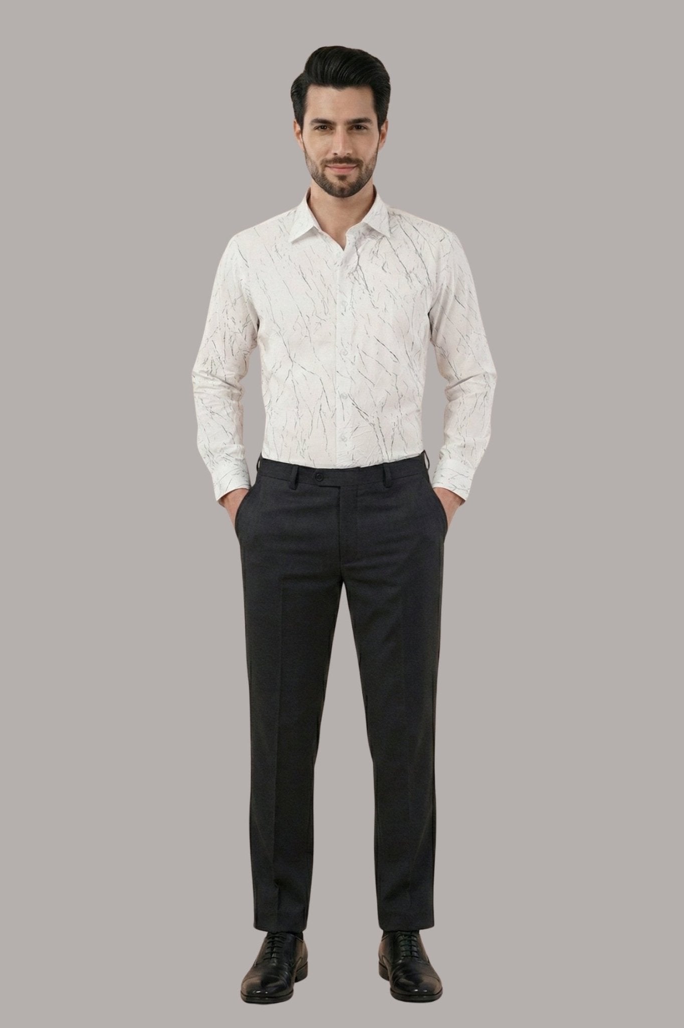 Imported Creasing Ivory White Crackle Shirt – Premium Statement Wear - KakahuImported Creasing Ivory White Crackle Shirt – Premium Statement WearKakahuKakahu